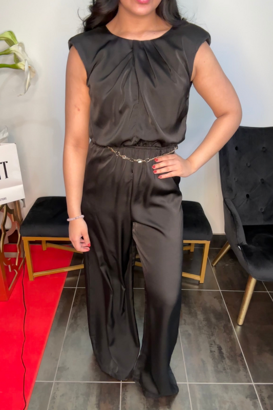 Into the Night Satin Jumpsuit
