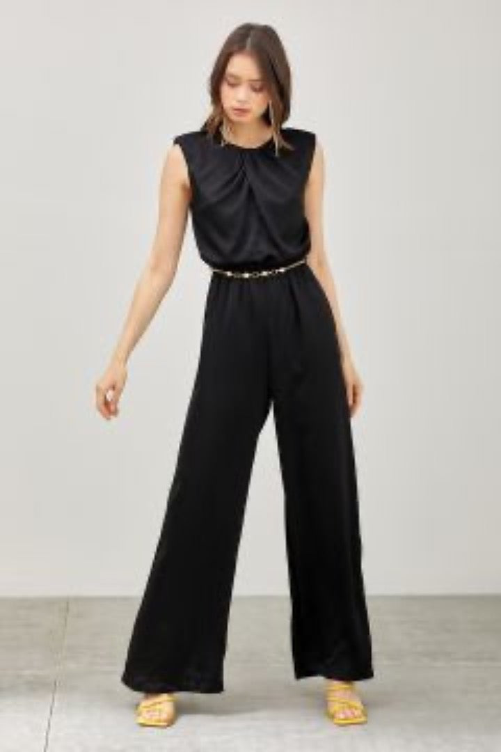 Into the Night Satin Jumpsuit