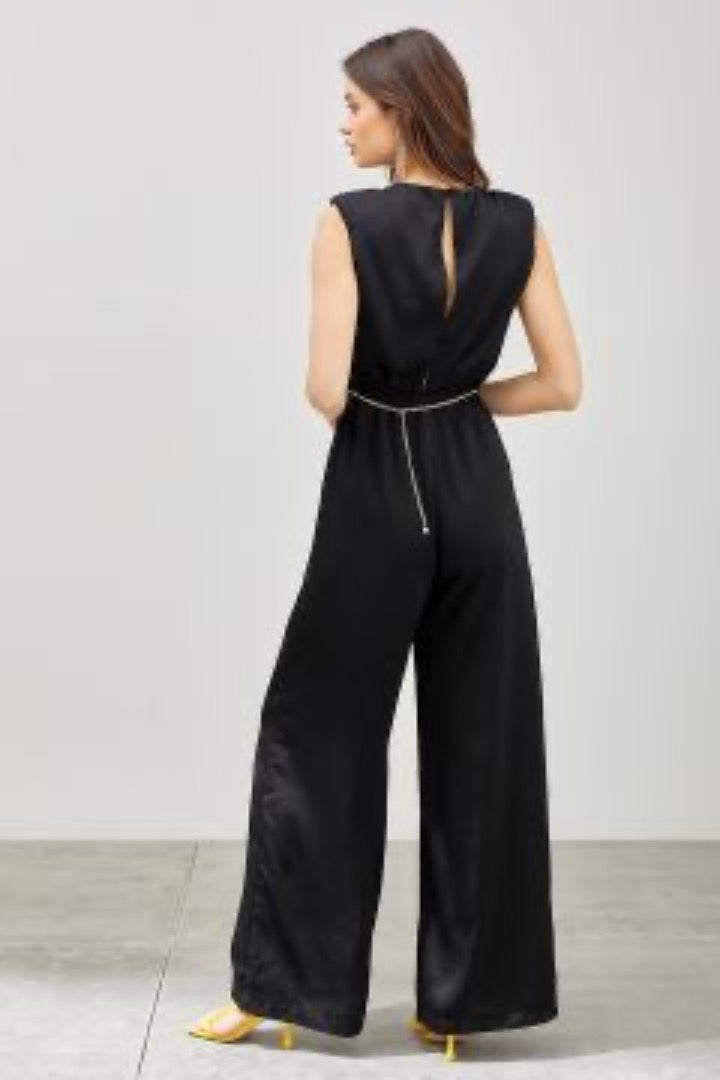 Into the Night Satin Jumpsuit